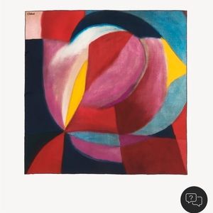 CHLOE caroline denervaud for chloé printed scarf